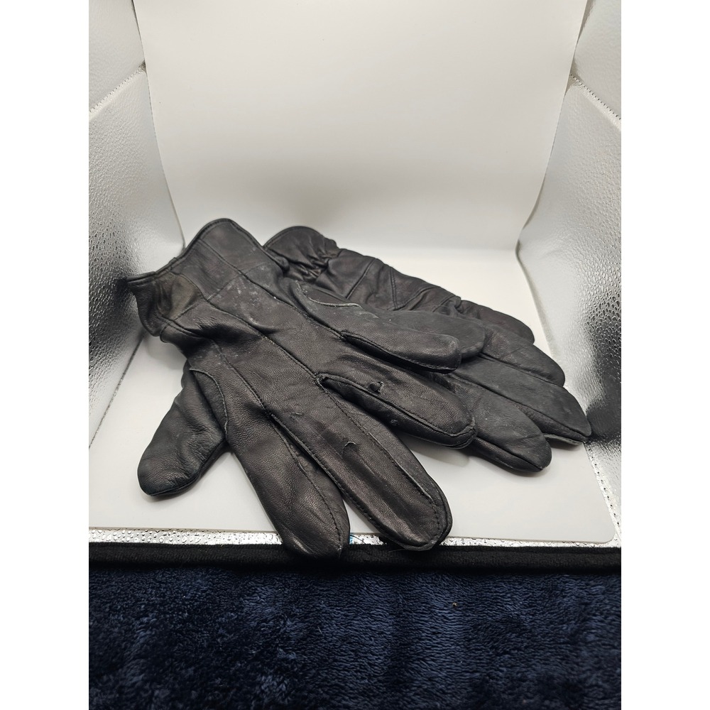 Basic Editions Black Leather Thinsulate 40g Insulated Winter Gloves Mens L/XL